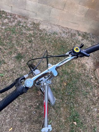 Bicicleta plegable plateada