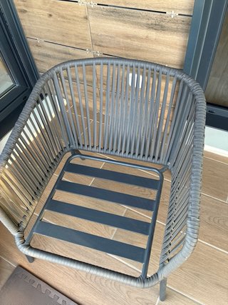 Sillón de terraza gris