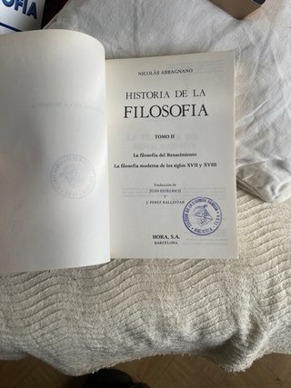 Historia filosofia I-III de Abbagnano