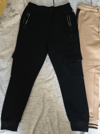 Pack pantalones Chándal Negro y Beige