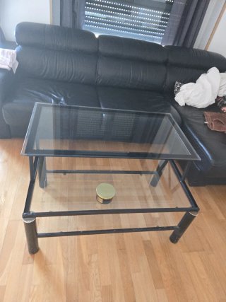 Mesa de centro elevable cristal y metal