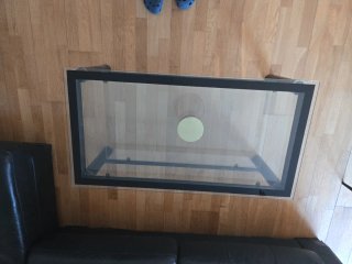 Mesa de centro elevable cristal y metal