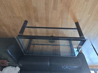 Mesa de centro elevable cristal y metal