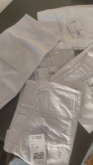 Confezione da 5 pantaloni da lavoro bianchi del gruppo HELIOS