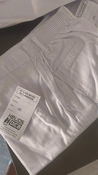 Confezione da 5 pantaloni da lavoro bianchi del gruppo HELIOS