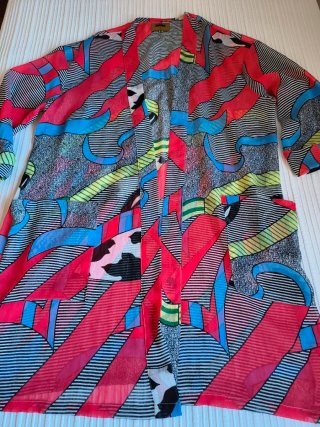 Kimono fluido estampado multicolor