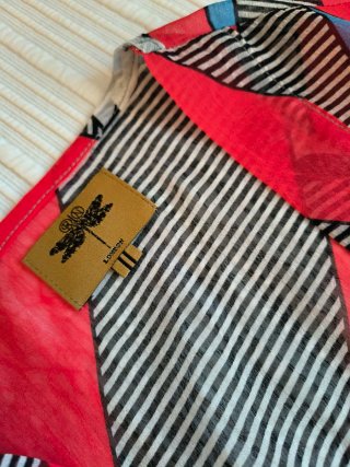Kimono fluido estampado multicolor
