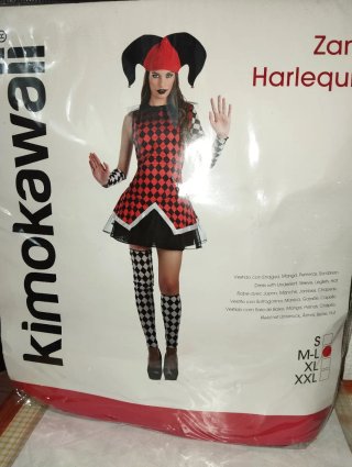Disfraz Arlequín Mujer Kimokawaii Talla M-L