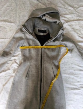 Abrigo Zara Gris Talla M