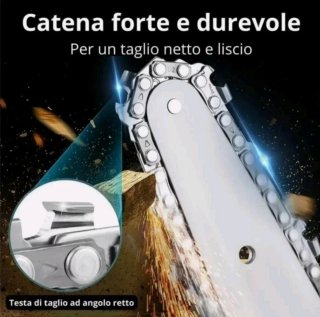 MOTOSEGA Elettrica 6” 2 Batterie 48v Giardinaggio