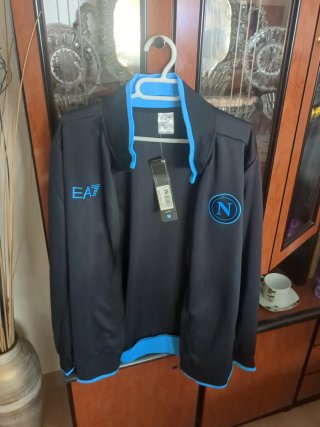Chaqueta chandal EA7 Nápoles Talla M Azul/Negra.