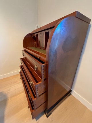 Bureau de marqueteria de Nogal vintage