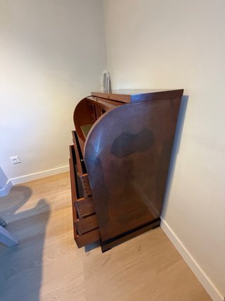 Bureau de marqueteria de Nogal vintage