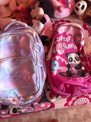 Mochila escolar ZIRANYU con panda y donuts