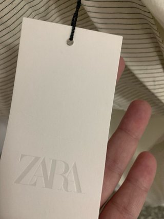 Top Zara Rayas Beige y Marrón