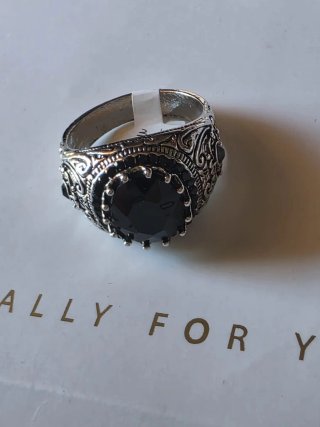 Anillo artesano hombre zafiro