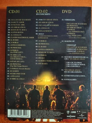 David Bisbal SMA Tour CD/DVD Sin Mirar Atras
