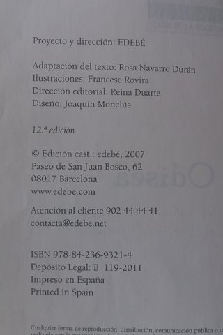 La Odisea Contada a Los Ninos