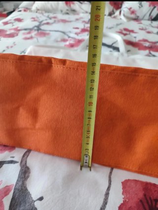 Bolsa de tela degradado naranja y blanco