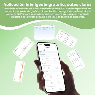 Pulsioxímetro infantil Bluetooth con app, niños