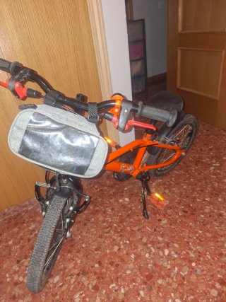 Bicicleta infantil 16 naranja