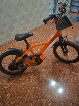 Bicicleta infantil 16 naranja