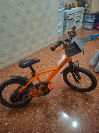 Bicicleta infantil 16 naranja