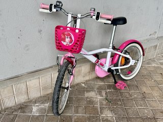 Bicicleta Btwin 16' rosa niña