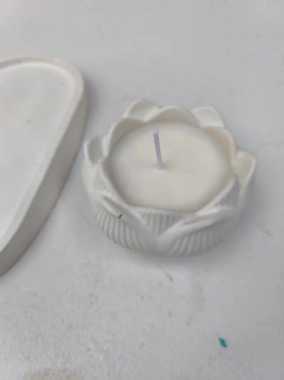 Juego de velas aromáticas de cemento