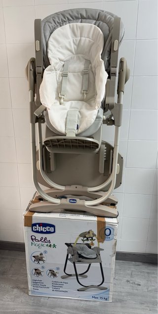 Trona Chicco gris y blanca