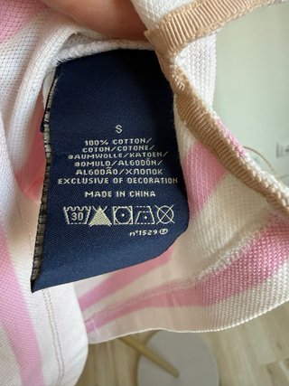 Polo Ralph Lauren Rayas Rosa TallaS Mujer100%algod