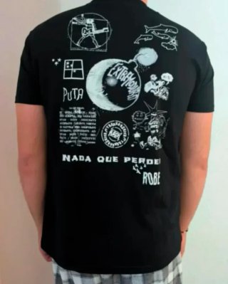 CAMISETA NEGRA - ROBE - TALLA XL y más...