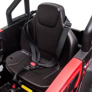 Coche Eléctrico para Niños 12V, Velocidad 3-6Km/H, Quad Eléctrico Mini Con Doble Motor, USB, Reproductor MP3 Y Control Remoto, 118X76X104Cm, Rojo Y Negro