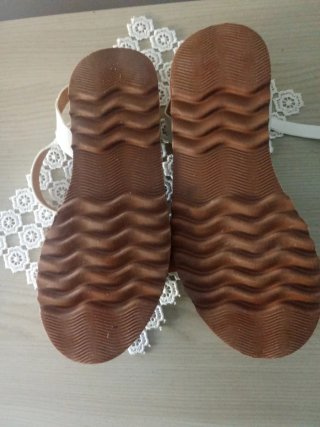 Sandali Repo bianche con fibbia dorata tg 38