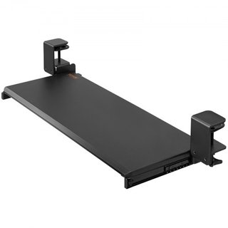 Soporte para Teclado de Escritorio, Bandeja de Teclado Deslizante con Montaje de C-Clamp Sin Taladro, Gran Cajón Deslizante de 26.8 x 11 pulgadas para Escribir en Casa, Trabajo de Oficina