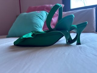 Zapatos de tacón bajo con lazo