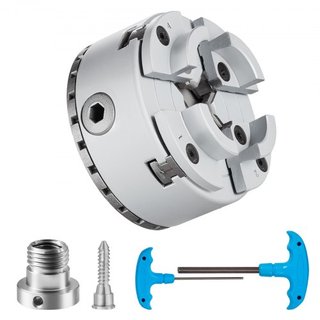 KP2-3/4 Chuck de Torno, 4 Garras, Diámetro de 2.75", Accesorios para Máquinas de Torno, Herramienta de Auto-Centrado, para Torno, Maquinado de Precisión, Máquinas de Rectificado, Máquinas de Fresado