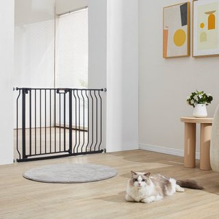 Puerta para Bebés, 74.9 cm-122.9 cm Extra Ancha, 76.2 cm de Alta, Puerta para Perros para Escaleras, Puertas y Casa, Puerta para Niños de Fácil Paso con Cierre Automático, Puerta de Seguridad para...