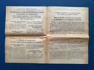 Periódico La Voz de España 1938 guerra civil repu
