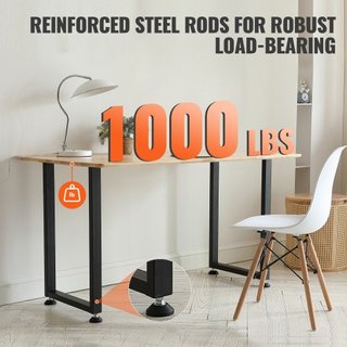 Patas de Muebles Ajustables de 711.2MM, Juego de 2 Patas de Mesa de Oficina de Acero Reforzado Cuadradas para Hacerlo Uno Mismo, Carga Máxima de 453.6KG Patas de Escritorio de Alta Resistencia, In...