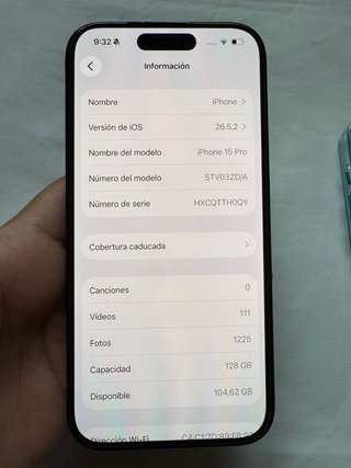 iPhone 15 Pro 128GB Negro