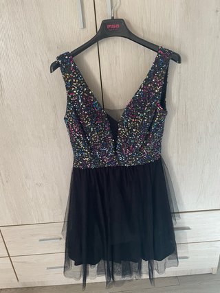 Vestido fiesta lentejuelas y tul