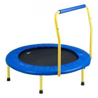 Trampolín de 91.4 cm para Niños, Trampolines de 91.4 cm para Interiores/Exteriores para Niños Pequeños, Trampolín Mini Plegable con Mango de Espuma, Regalo de Cumpleaños Recreativo para Niños de 3...