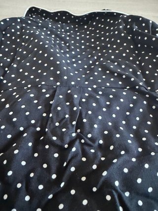 Camisa de lunares blanca y negra Talla XL