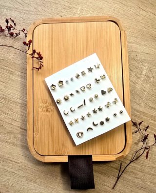Organizador Joyero Bambú + Pendientes