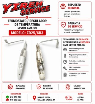 Termostato Nevera Zanussi ZD25/6R3
