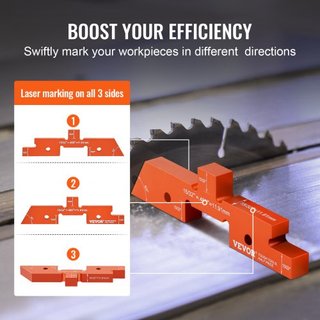 Barras de Configuración para Mesa de Router, 14 piezas, Juego de Bloques de Configuración de Aluminio de Precisión con Marcas de Tamaño Grabadas con Láser, Estuche de Almacenamiento, Medición de P...