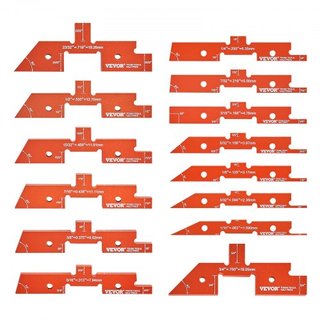 Barras de Configuración para Mesa de Router, 14 piezas, Juego de Bloques de Configuración de Aluminio de Precisión con Marcas de Tamaño Grabadas con Láser, Estuche de Almacenamiento, Medición de P...