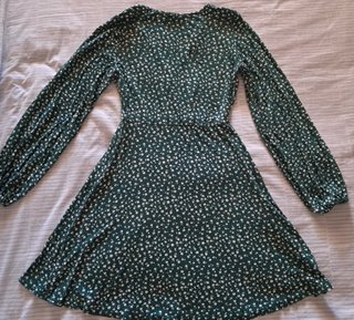 Vestido verde estampado floral