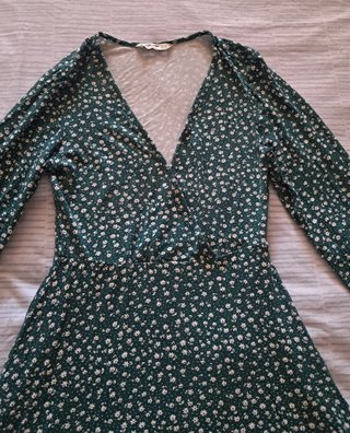 Vestido verde estampado floral
